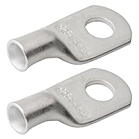 Vista 41 de SELTERM 25 piezas de lengüetas de cable de batería de cobre estañado de grado marino de 2/0 AWG de 3/8 pulgadas, terminales de anillo de calibre 00