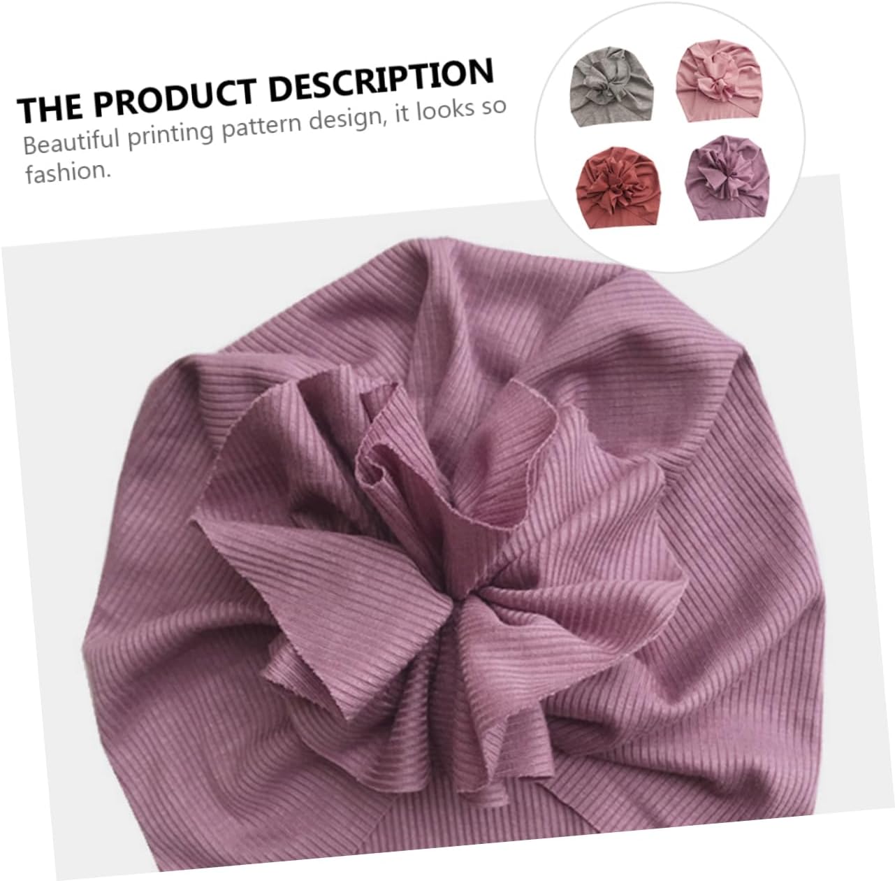 2sets Baby Beanies Hat Newborn Has Soft Yarn Cap Baby Accessories Air Permeable 4pcs*2 Random Color