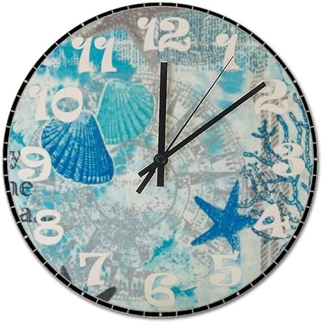 Amazon Co Jp Hayoe 12匹 航海 海 生き物 壁掛け時計 おしゃれ 木製 掛時計 掛け時計 掛時計 ウッド 天然木 静か インテリア雑貨 リビング ギフト 人気 ホーム キッチン