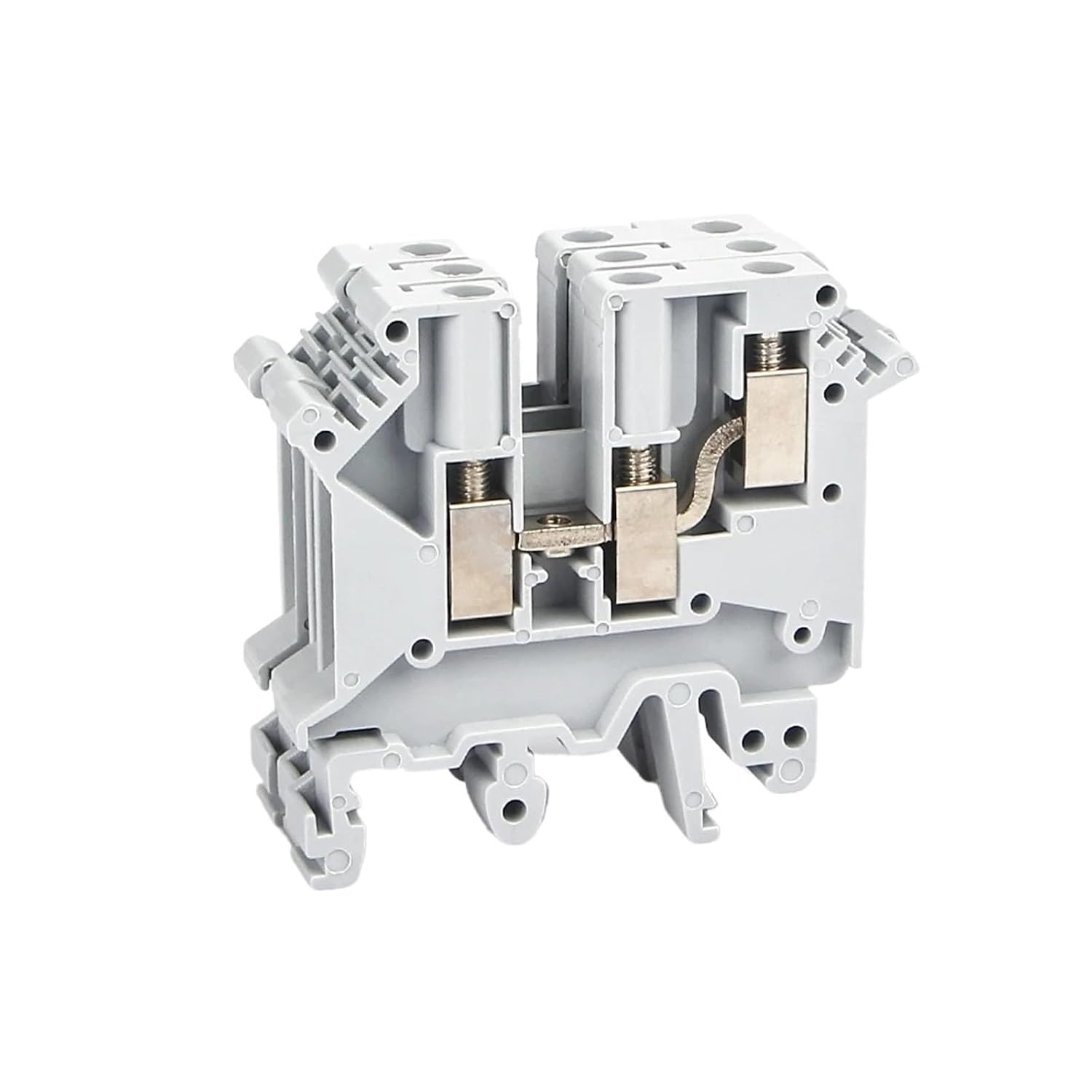 1pc Din Rail Terminal Blocks 10Pcs UK-5-TWIN One in Two Out Multi Conductor UK5 3 Conductors Screw Connection Wire Conductor