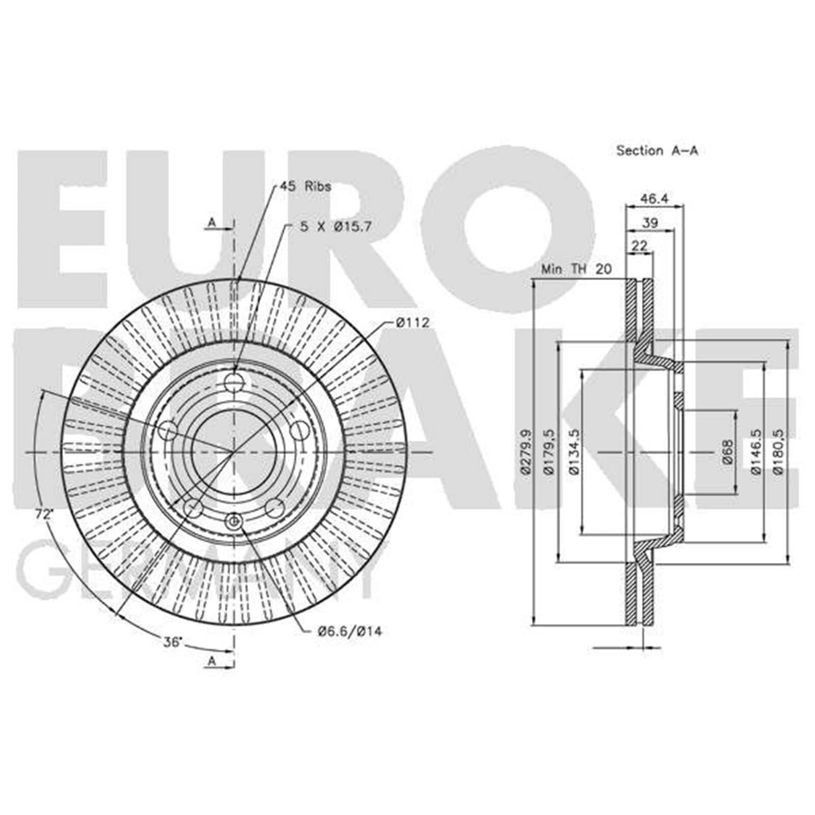 Eurobrake Bremsscheiben + Beläge vorne+hinten