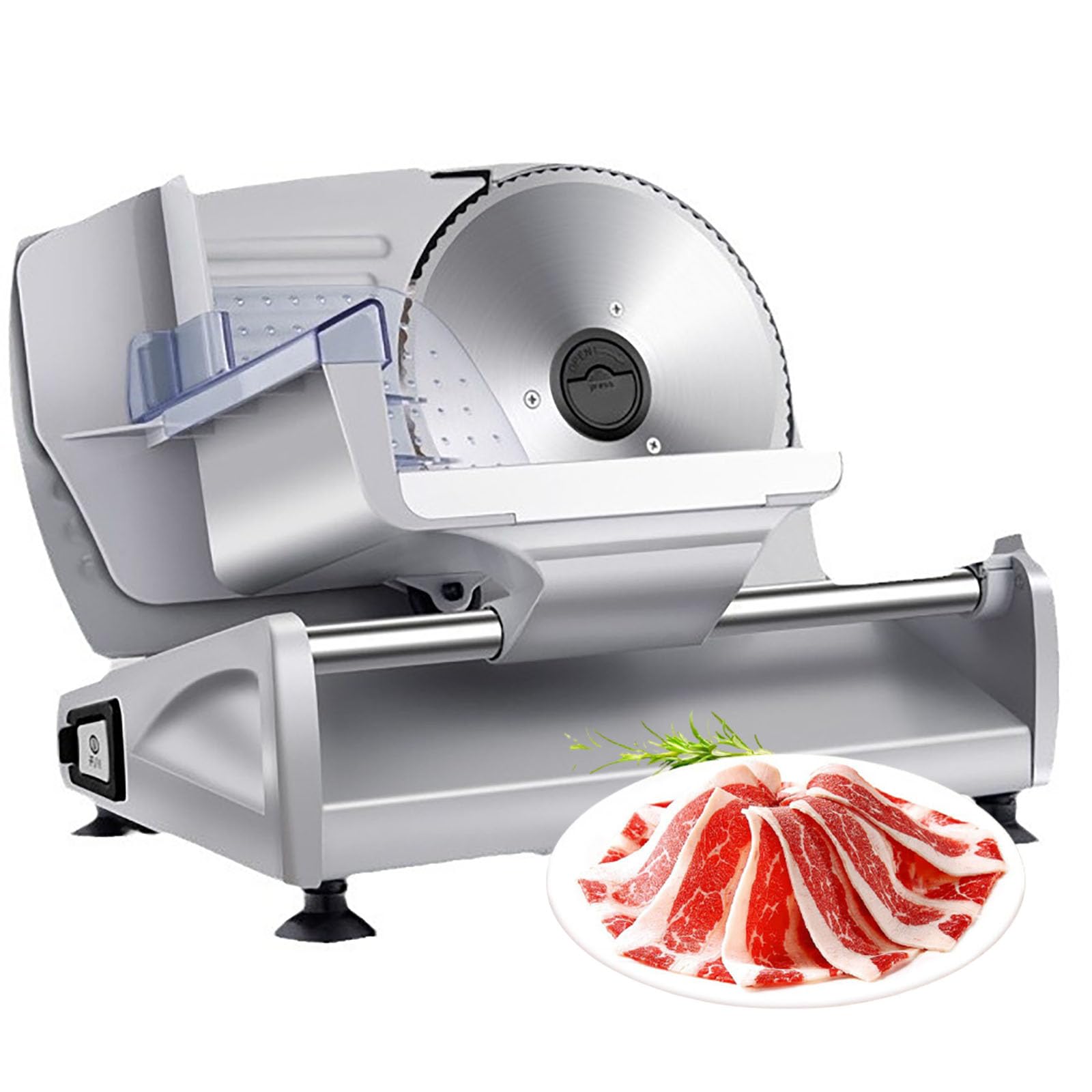 KELUNIS Food Slicer Electric Meat Slicer Machine Home Use Frozen Meat Cutter with 7.5" Removable Stainless Steel Blade for Meat Cheese and Bread
