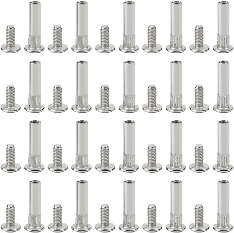GSHLLO 20 Pcs M5 x 35 mm Furniture Connecting Screws Door Handle Screws Cupboard Joining Bolts Cabinet Binding Screws Bookshelf Connector Fasteners with Sleeve