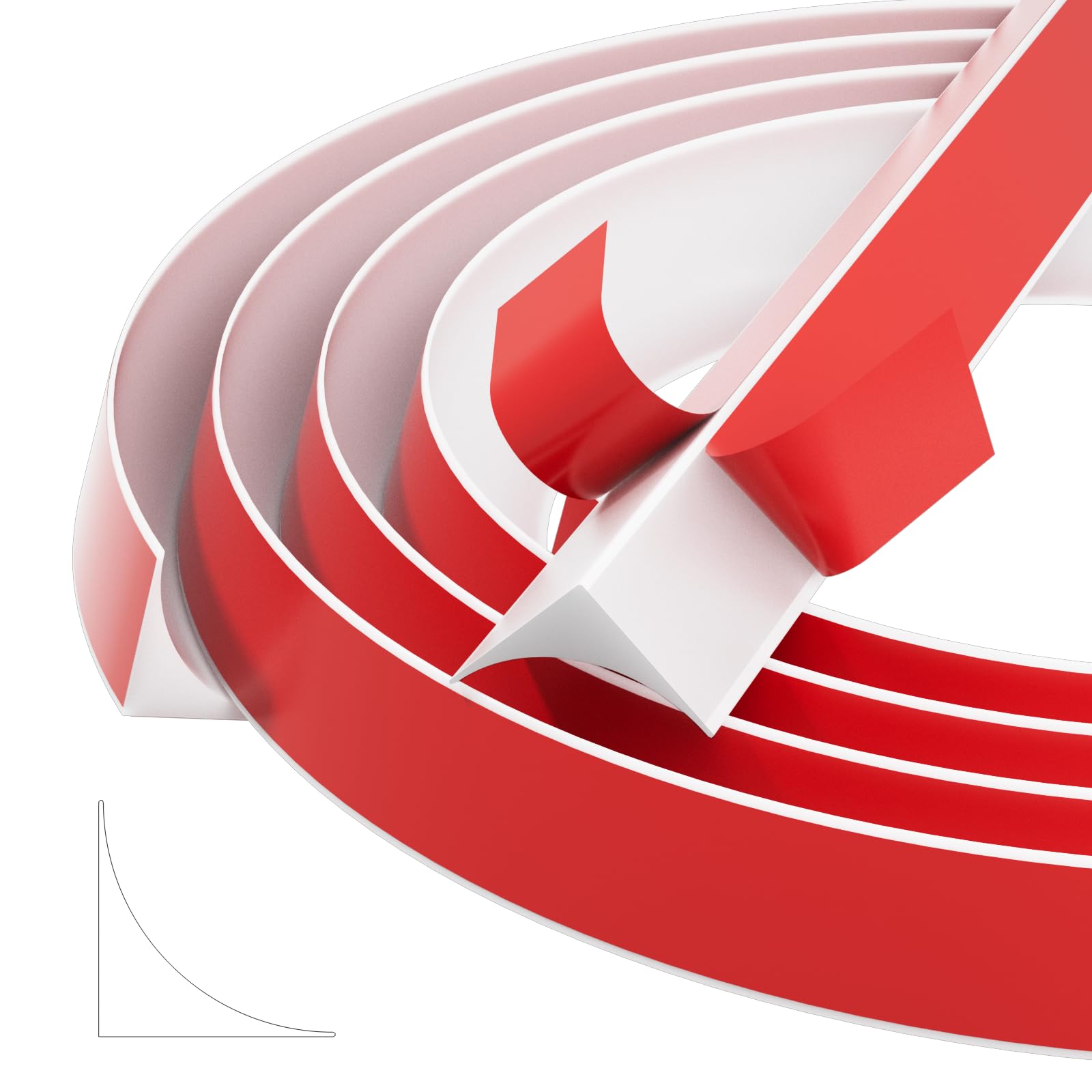 15M Silicone Quadrant Trim Coving for Ceilings,Self Adhesive Flexible Moulding Skirting Board Trim,Beading for Laminate Flooring Wall Corner Tile Edging Strip,Caulk Strip for Kitchen Shower