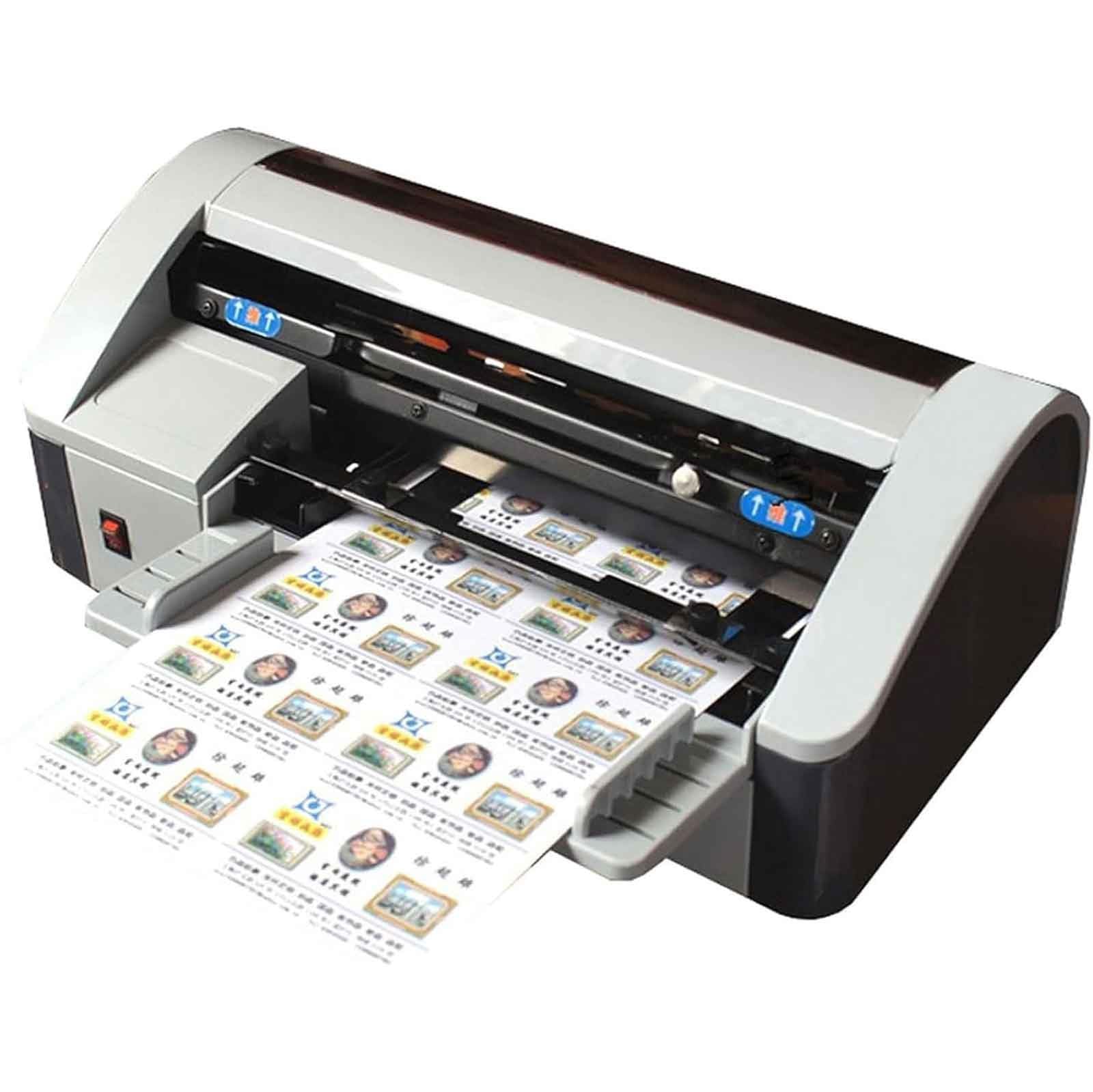 Taglierina Automatica per Biglietti da Visita, taglierina per Carta con margine Regolabile per Tagli precisi di inviti, Tessere associative e segnalibri.,