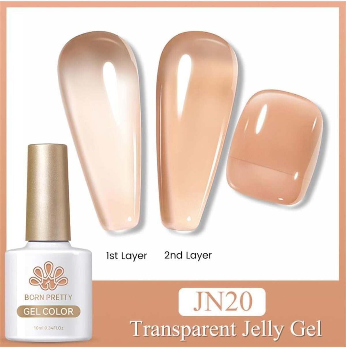 Born Pretty 10Ml Jelly Nude Seri Kalıcı Oje Jn20 (56347) 3790