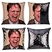 Mermaid Throw Pillow Cover Magic Reversible Sequin Cushion Cover Decorative Pillowcase That Change Color (L The Office-Black Sequins)
