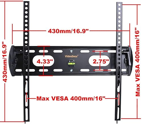 Miniatura 6 de VideoSecu Soporte de pared de TV inclinable de perfil bajo para LG 43LF6300 49UF6700 49LF5500 49LF6300 37LK450 37LV3500 42LK450 42LK520 47LK520