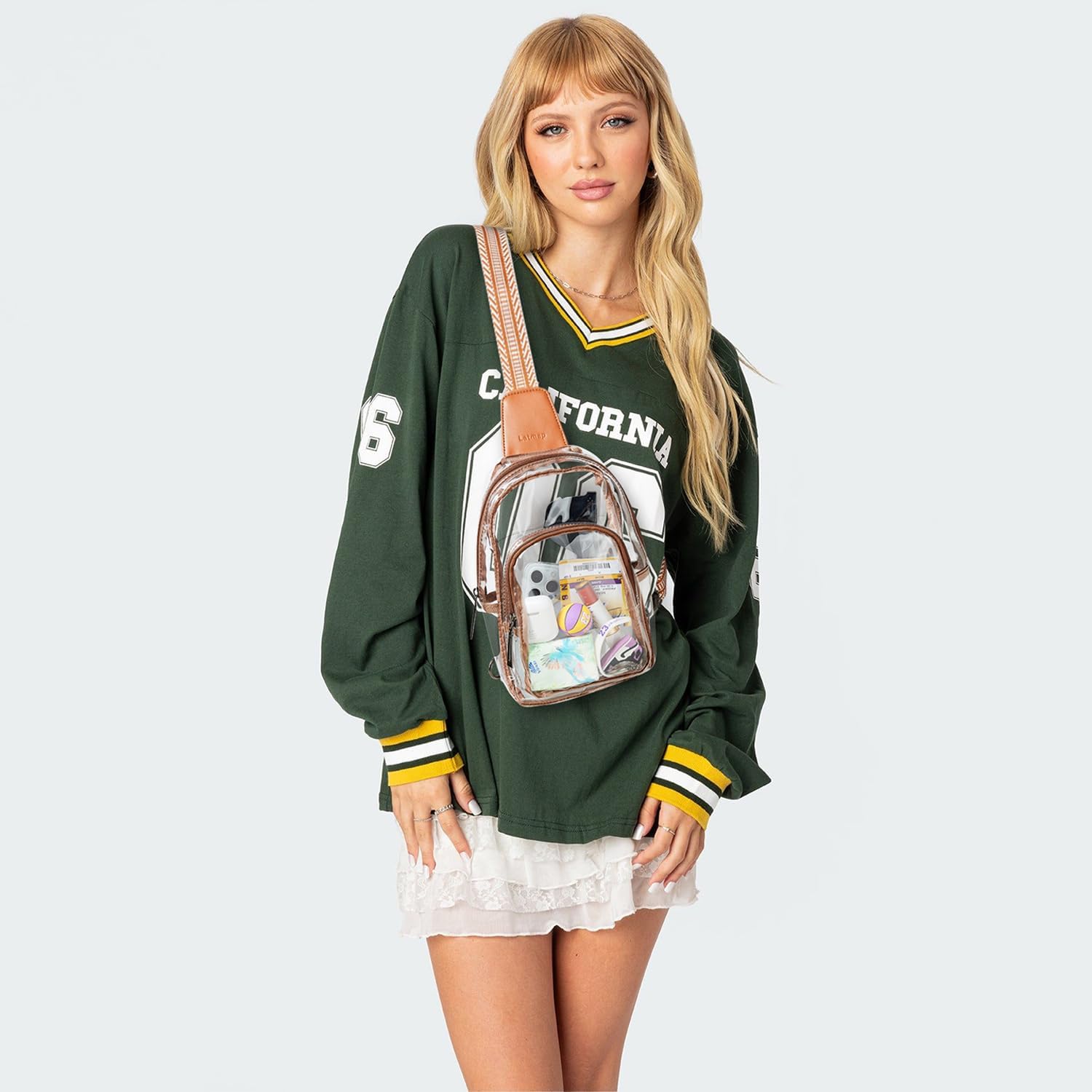 Clear Bag for Stadium Events, Clear Purse for Women Stadium Crossbody Bag, Transparent Bag for Concerts Sports - Image 3