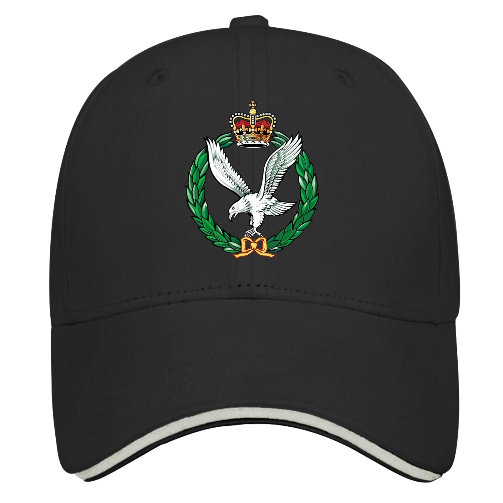 Nuanua Unisex Black Army Air Corps Aac Ground Forces Aviation Baseball Hats Cool Golf Hat For Teen Gift For Family