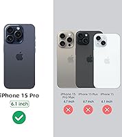Vista 2 de Arae Funda de metal para iPhone 15 Pro, disipación de calor anticaídas, funda de aluminio delgada antiarañazos para iPhone 15 Pro de 6.1 pulgadas
