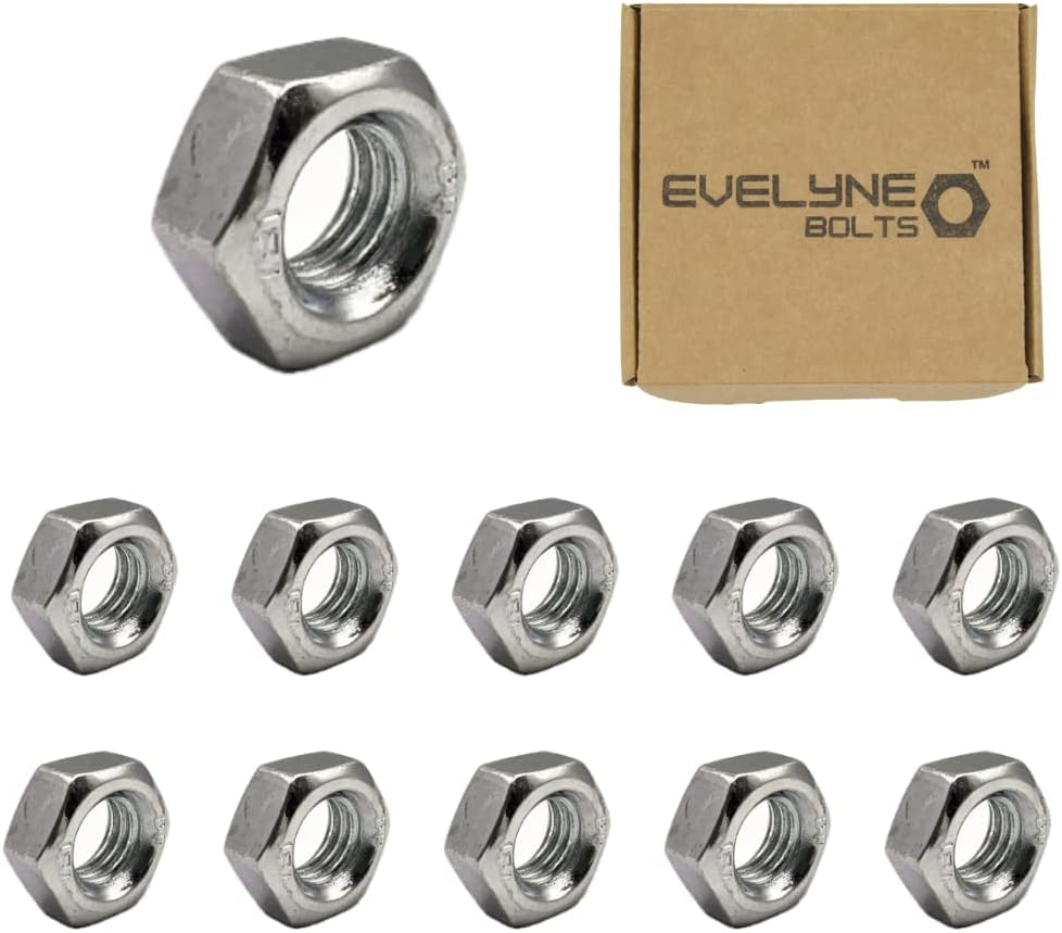 M5 (5mm) Steel Hex Nuts - Standard Thread - Pack of 10