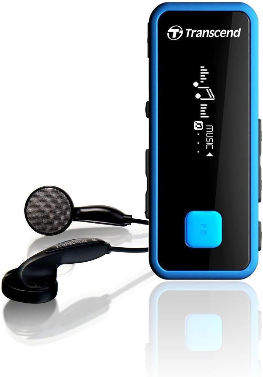 Transcend 8GB Digital Music Player and FM Radio MP350 (Black/Blue)