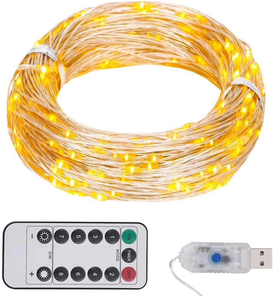 vidaXL LED String Lights, Christmas Lighting with 150 LEDs for Indoor Outdoor, Fairy Lights for Party Xmas Tree, Holiday Decoration, Warm White