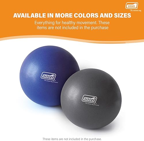 Miniatura 9 de SISSEL Pilates Soft Ball Gray  8.5 in  Phthalate- & Latex-Free PVC  for Deep Relaxation & Muscle Strengthening  340 lbs Capacity  Includes Exercise