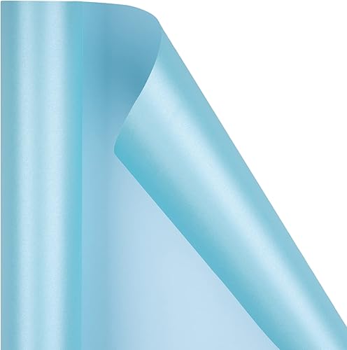 Vista 181 de RUSPEPA Papel de regalo negro mate, color liso perlado, papel lustre perfecto para bodas, cumpleaños, Navidad, baby shower, 17 pulgadas x 32.8 pies