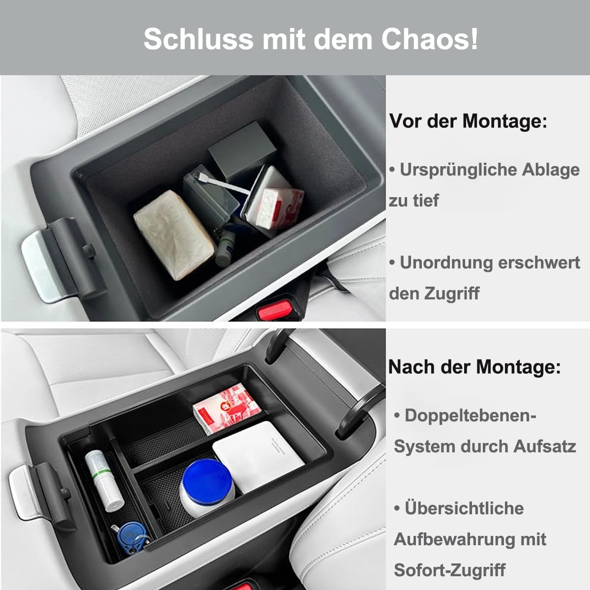 Boolico Middenconsole Armleuning compatibel voor Xpeng G6 2023 2024 2025 Organizer Opbergdoos Tray Opslag Armleuningen Accessoires