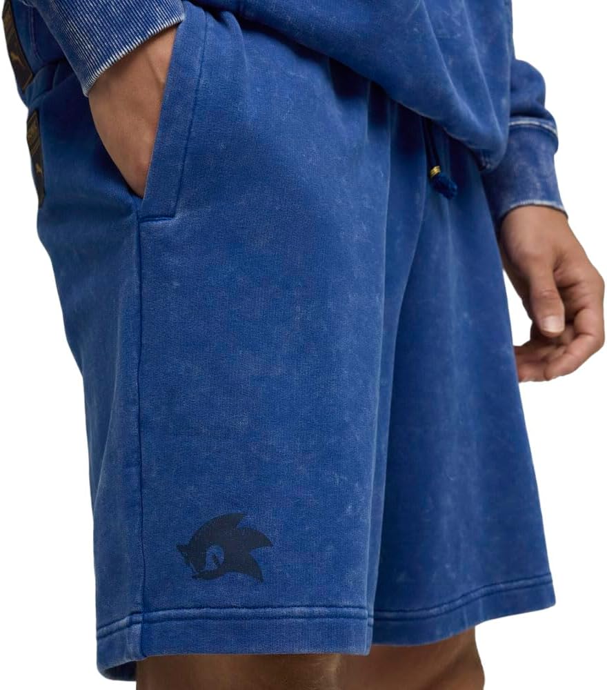 PUMA Mens X Sonic The Hedgehog Relaxed 7 Inch Shorts Casual Bottoms Casual - Blue