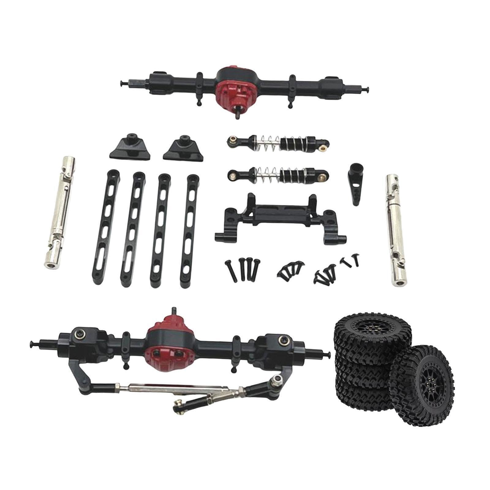 Parti di ricambio per veicoli RC Kit in metallo per assemblaggio assale anteriore 1/12, realizzati per prestazioni e longevità migliorate Set di