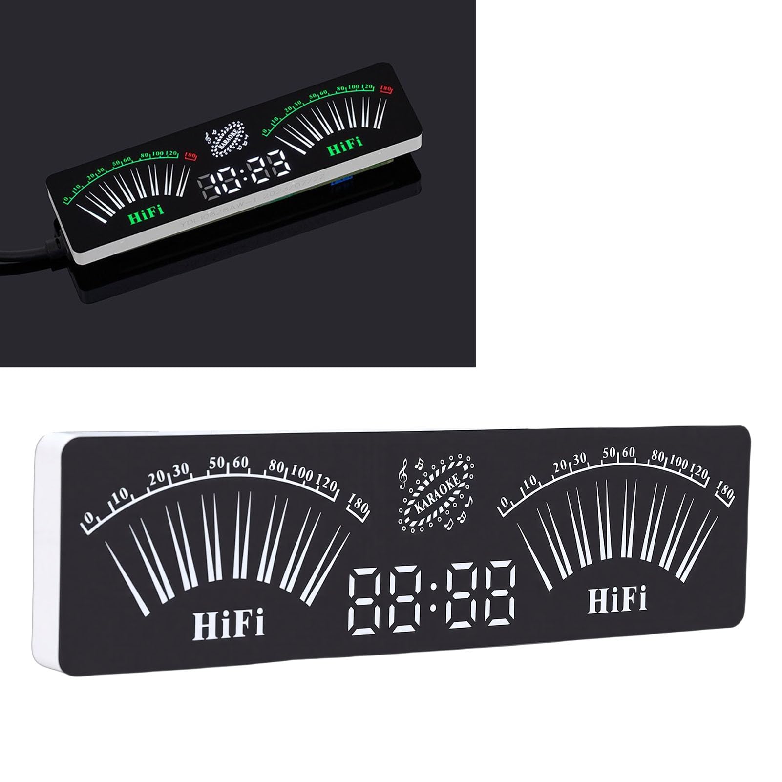 Tosuny Display Spettro Musicale, Luce LED Reattiva Audio con 3,5 Mm e USB C, VU Meter Attivato Dal Suono per Auto, Sala Giochi, Decorazione Scrivania PC di Casa