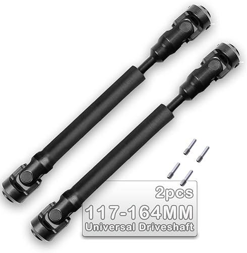 Miniatura 1 de 2 piezas de 4.606-6.457 in de eje de transmisión universal RC actualizaciones para 110 Axial SCX10 SCX10-II Redcat D90 Gen7 Pro RC4WD GEN8 RC