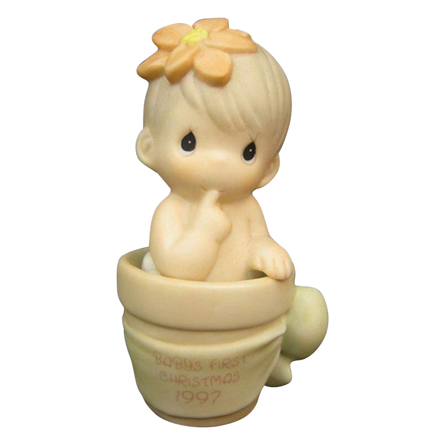 Precious Moments Baby's First Christmas Boy Ornament '97 Retired