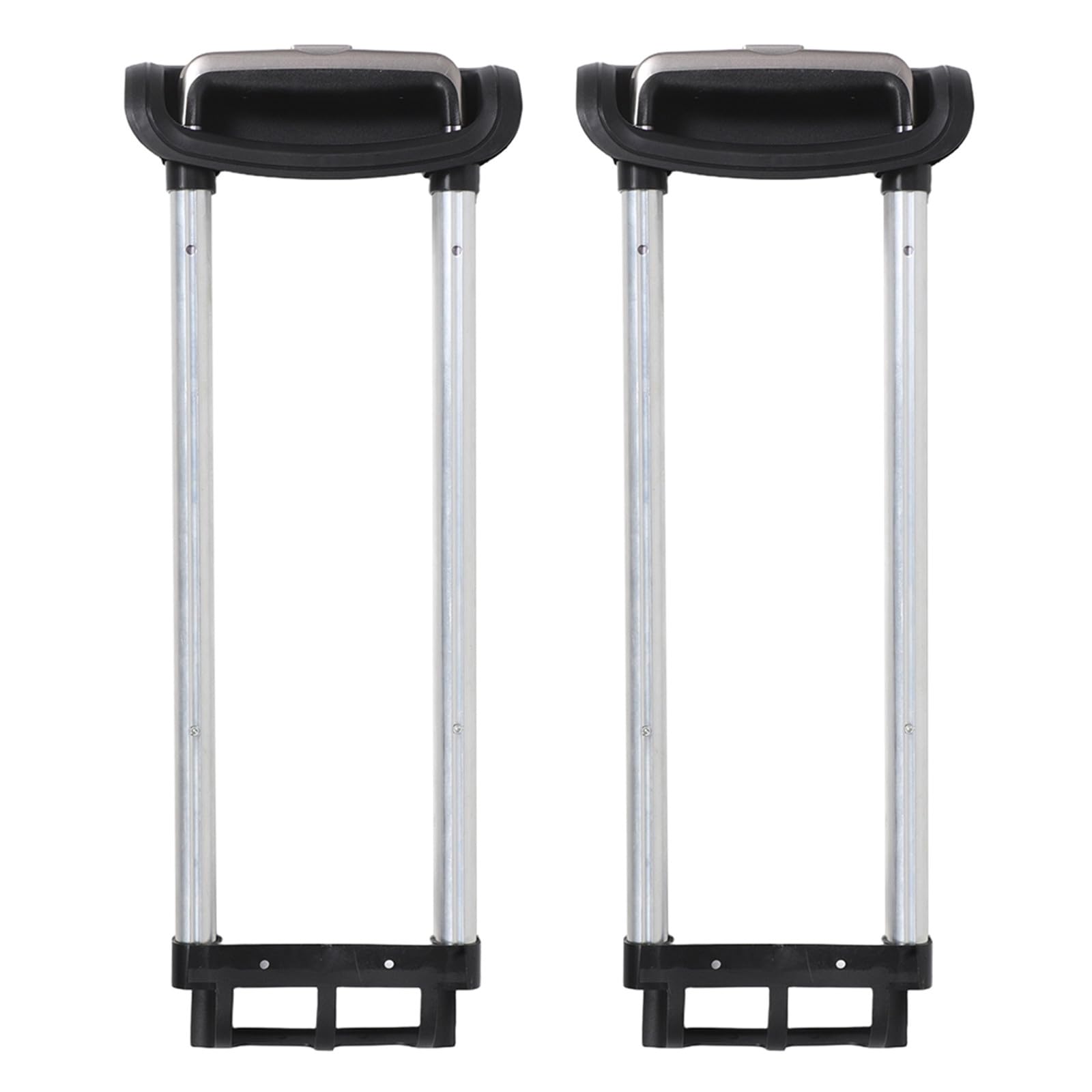 Healeved Lot de 2 poignées de valise en aluminium - Poignée télescopique de 50 cm (20 pouces) pour bagages - Pièce de rechange - Installation facile - Accessoires de réparation