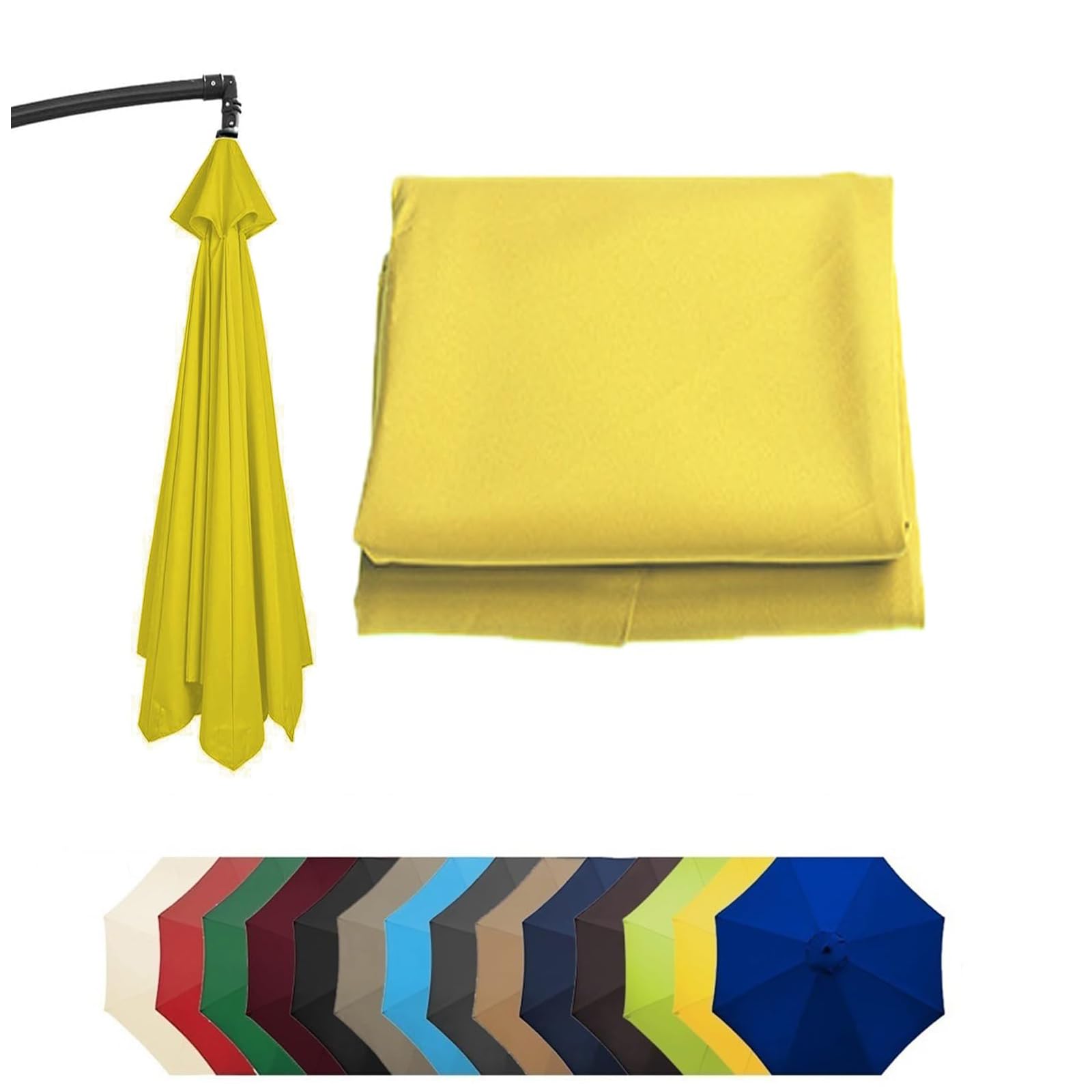 Dhddvdr 2M 2.3M 2.5M 2.7M 3.0M 3.5M Parasol Replacement Canopy, 6 Arms 8 Arms Parasol Umbrella Replacement Canopy, Uv Protection Waterproof