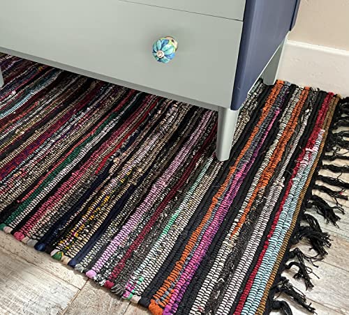 Alfombra de trapo reversible lavable de 120x180 para ocultar manchas 2