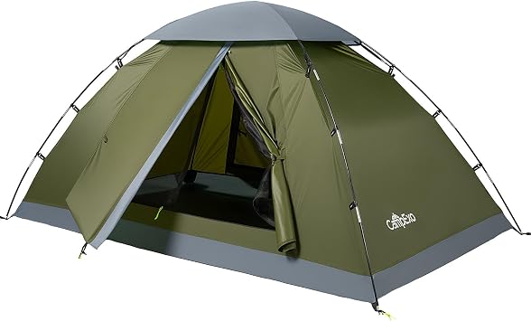 Camping Tent, 1-2 Person Tent, Lightweight Waterproof Backpacking Tent, 5-Minute Setup Outdoor Tent with Carry Bag, Ideal for Camping Hiking
