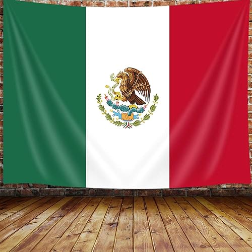 Miniatura 3 de Tapiz de bandera mexicana, tapiz de bandera de méxico, tapiz para colgar en la pared para dormitorio, tapiz de México, manta para póster de