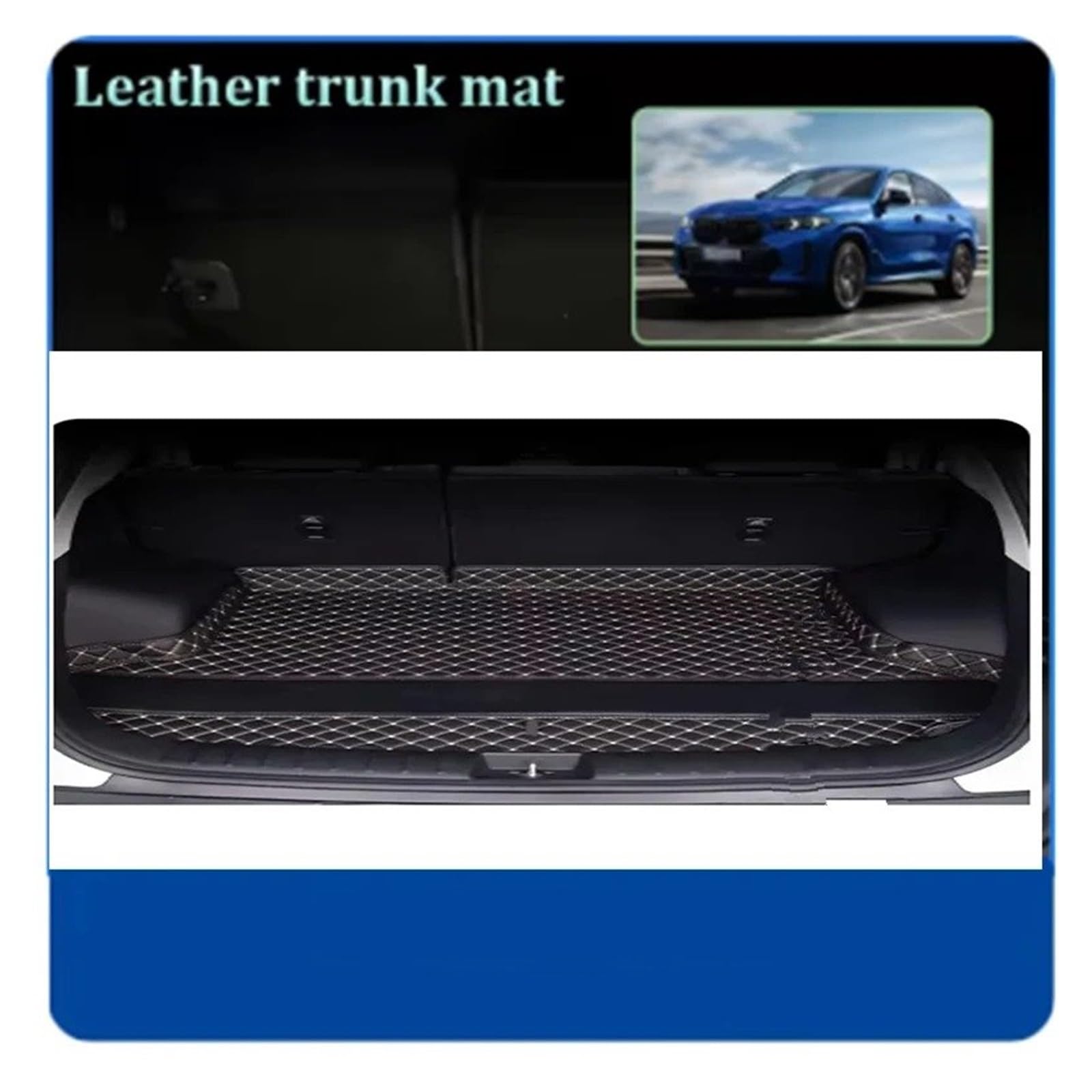 Kofferraumwanne Für X6 G06 2020~2025 Auto Hinten Stamm Matten Gepäck Liner Fach Fracht Boot Teppich Schutzfrachtmatte(Black red)