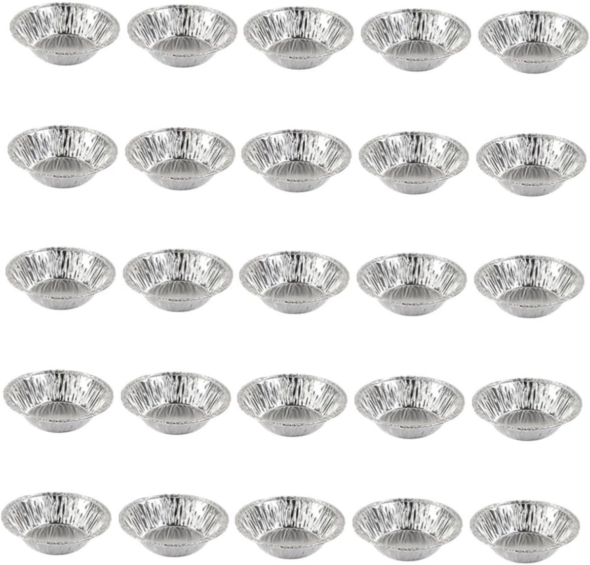 SHOWERORO 400pcs Egg Tart Molds Foil Baking Cups for Pies Tarts and Cupcakes Aluminum Foil Trays for Home Bakery and Restaurant Use