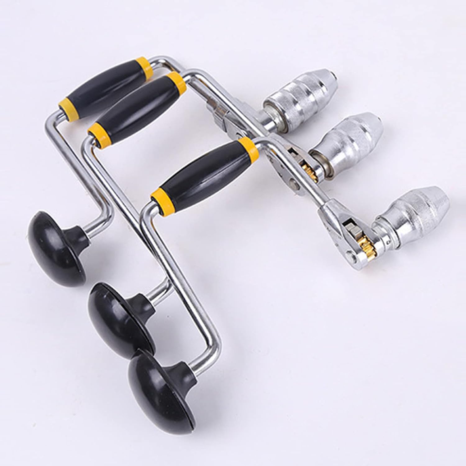 Swing-Bit Clip, Hand Drill Hand Crank Drill Holes, Woodworking Tool, Carpenters Brace for Wood Plastic Acrylic,Black