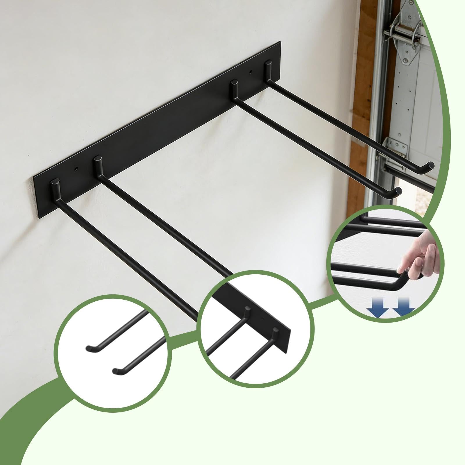 Générique Organisateur Métallique pour Outils de Jardin de Garage, pour Râteaux, Balais, Etc.