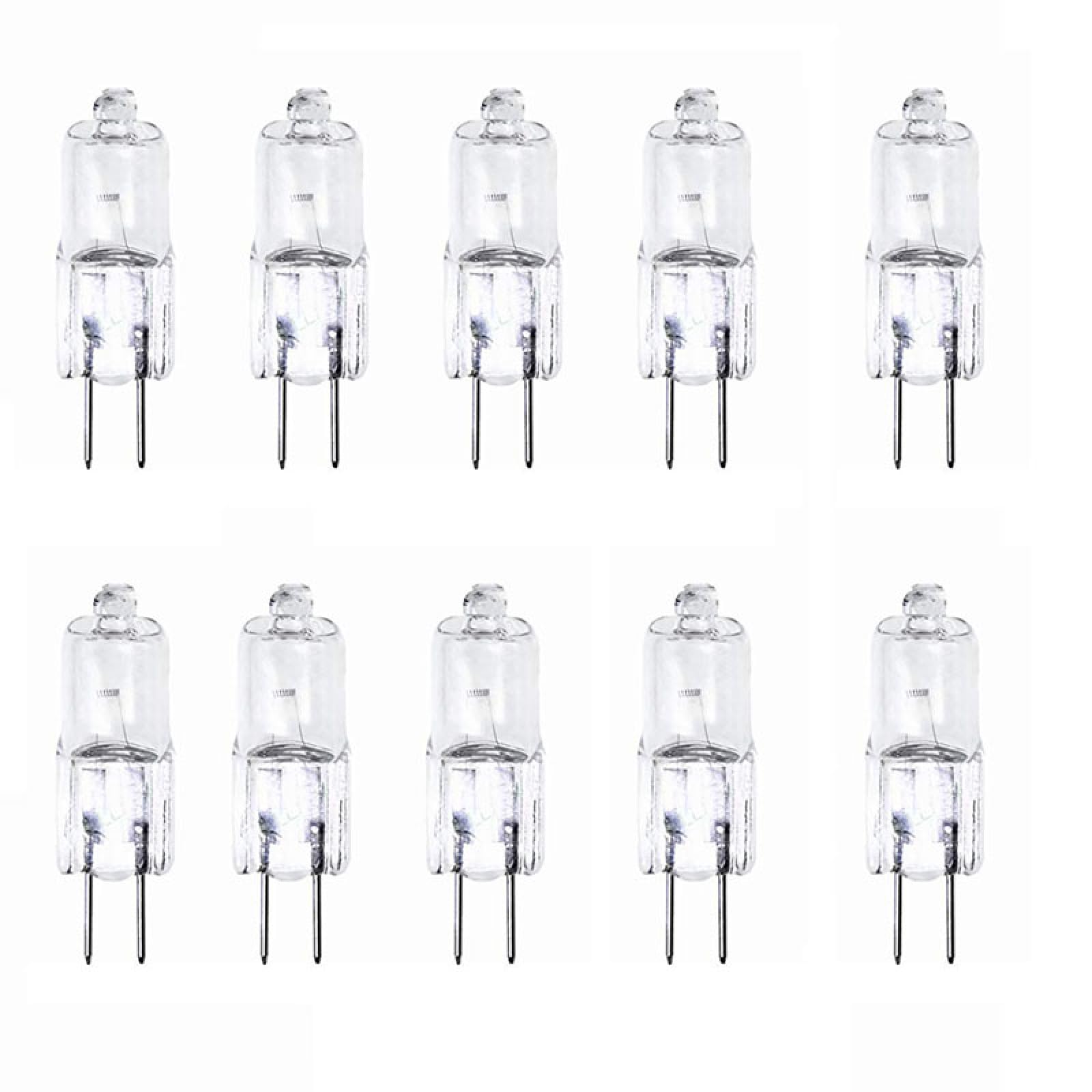 UGEFKMQ G4 Halogen Light Bulbs G4 Bulb Warm White 2800K Halogen Bulb G4 for Under Cabinet Puck Light, Chandelier 12V 10Pcs,5W