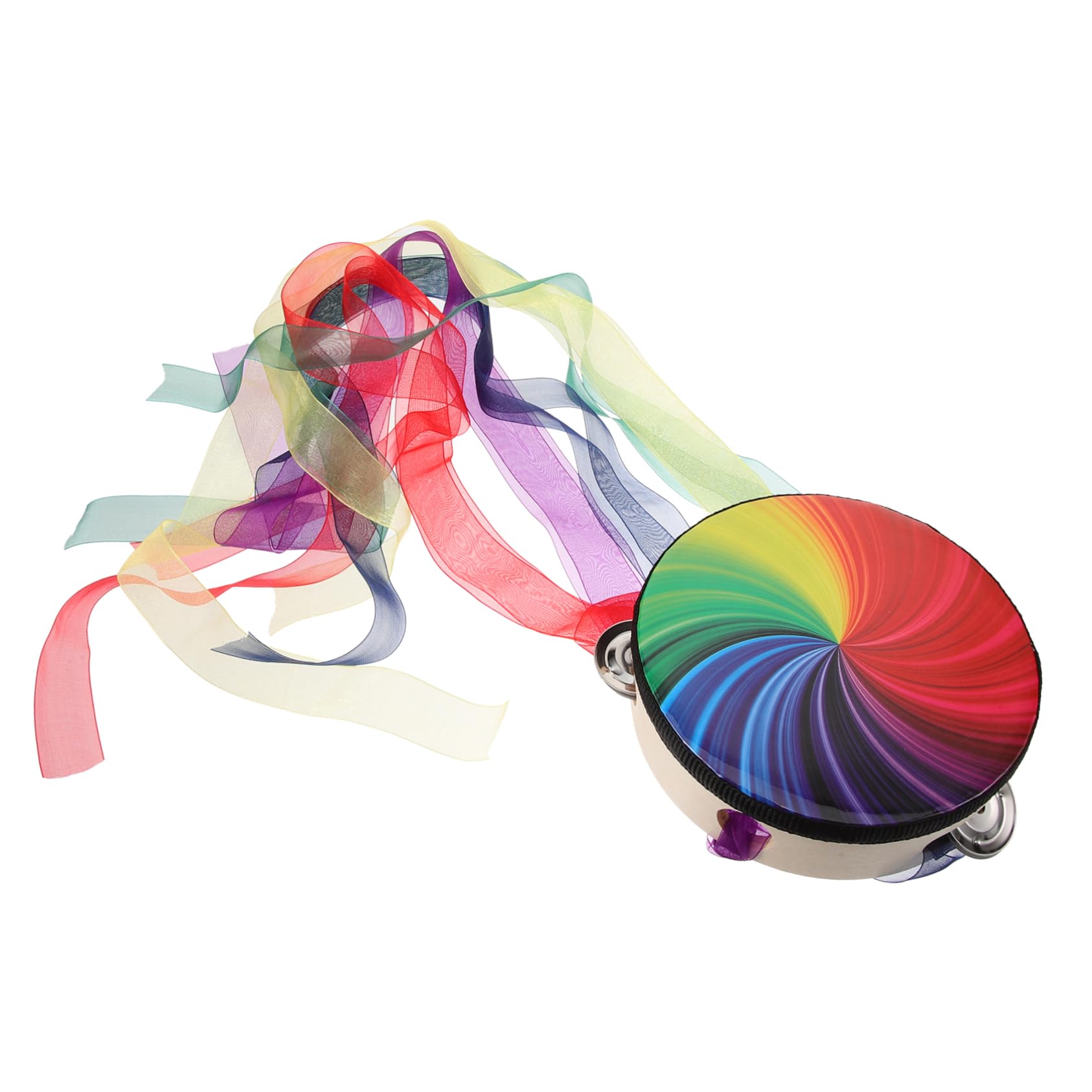 Kisangel Handheld Drum Kids Drum Tambourine for Adults Musical Instrument Portable Percussion