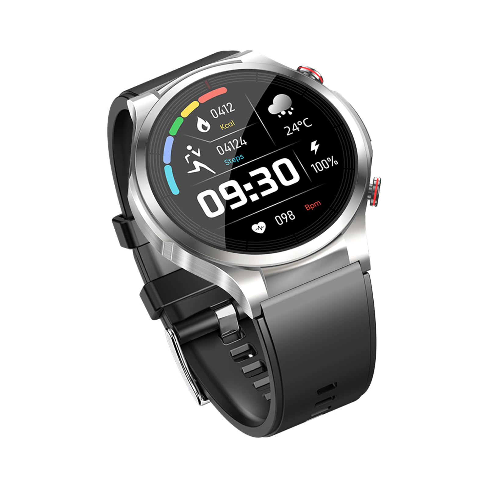 Blood Sugar Monitor Watch, Glucose Monitor Watch Pressure Heart Rate Body Temperature Sports Blood Glucose Watch with Blood Pressure Blood Oxygen