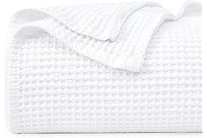 PHF 100% Cotton Waffle Blanket: Experience Ultimate Comfort and Breathability