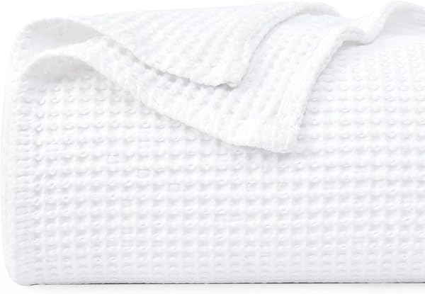 PHF 100% bawełniany koc o splocie waflowym 168x229cm