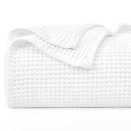 PHF Pre-Washed 100% Cotton Waffle Weave Blanket Twin Size for Bed,Snag Proof Throw Blanket for Couch Spring Summer Lightweight Breathable,Machine Washable, Home Decor Gift - White