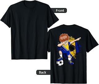 Dabbing Soccer Boy Bosnia Herzegovina Lovers Jersey Bosnian T-Shirt