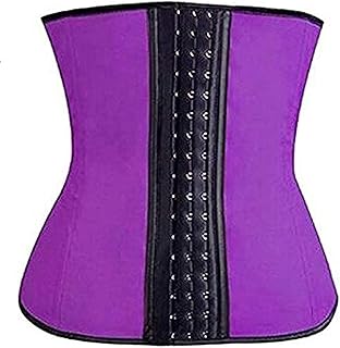 مشد حراري كيم العادي لتنحيف الخصر وتنحيف البطن، 3 مشابك مطاطية من الخارج، اللون الأرجواني (2xl)