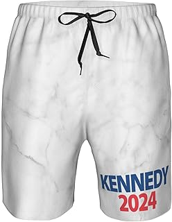 CENTUKE Kennedy 2024 Election Gifts for Women Men Workout Running Shorts Lightweight Shorts with Pockets Quick Dry Breathable White
