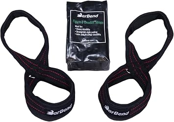 Barbend Figure 8 Deadlift Thick-Bar Lifting Straps - Large L