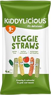 Kiddylicious Veggie Straws Original Multipack of 4 (12g each)