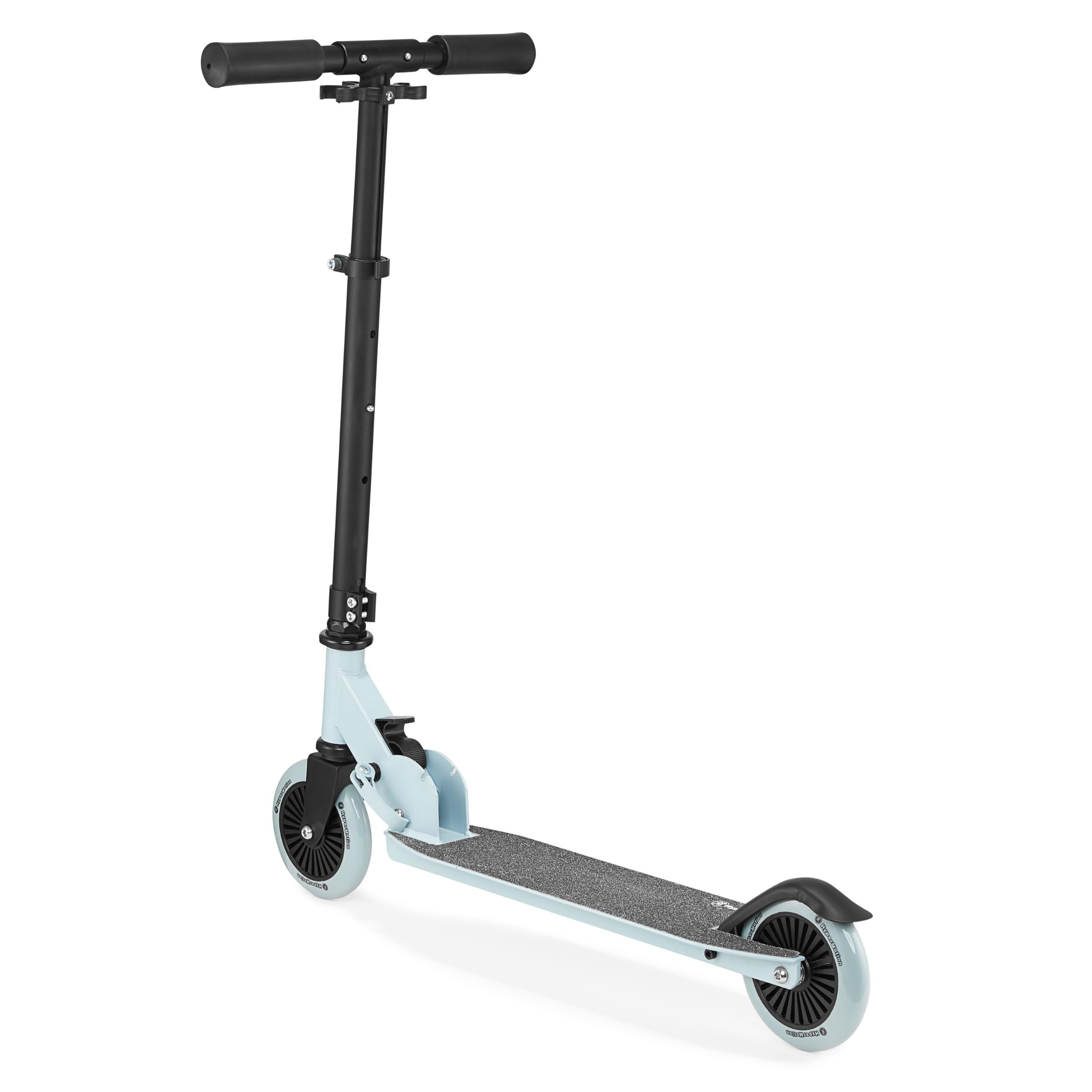 HyperMotion Monopattino Bambini 3-8 Anni, Modello WILLY a 2 Ruote, Manubrio Regolabile e Pieghevole, Pedana Antiscivolo, Ruote in Gomma, Portata 40 kg, Nero/Blu