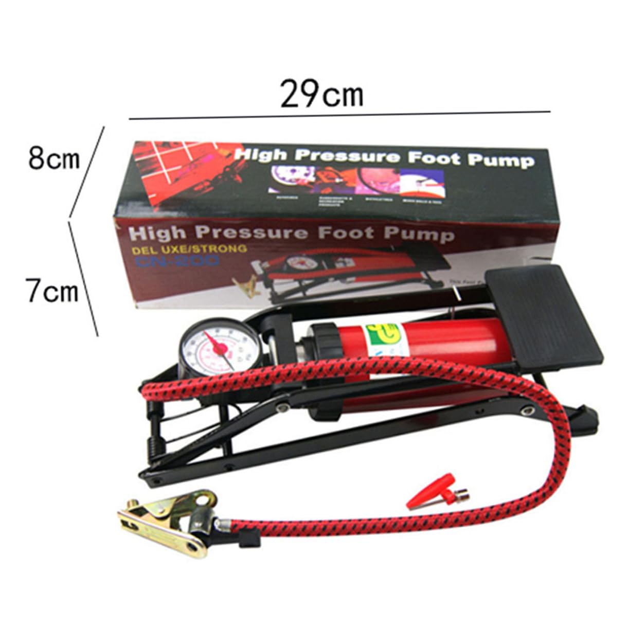 BESTonZON Pompa Pneumatica Portatile Alta per Auto e Biciclette Gonfiatore Multifunzionale con Antiscivolo per Barche Gonfiabili
