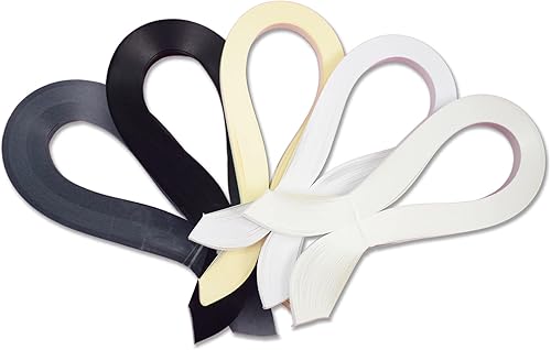 Vista 11 de CrafTreat Tiras de papel para trabajos de manualidades, 500 tiras de 0.118 in y 11.8 in de longitud, para decorar tarjetas, bolsas de regalo, marcos