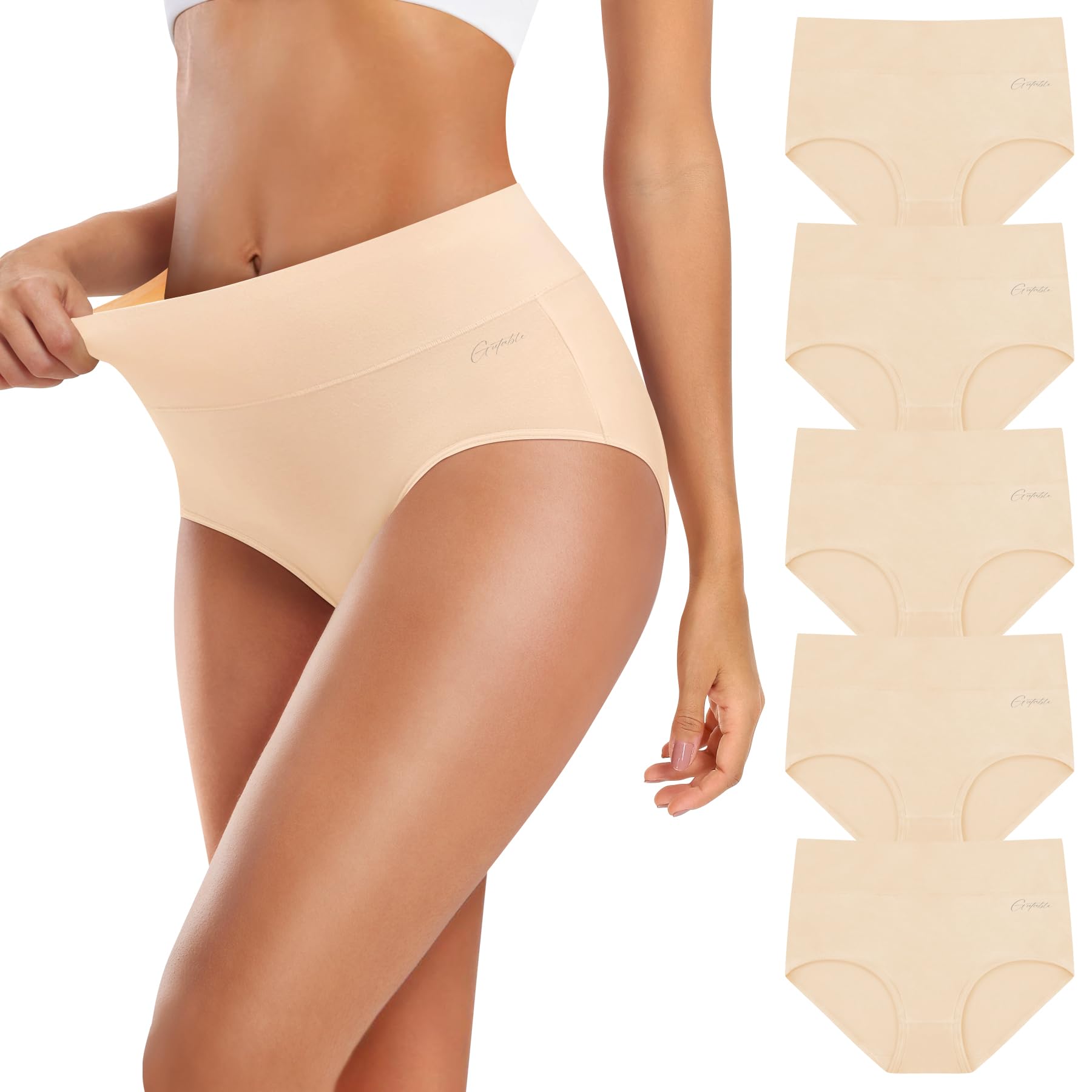 FALARY Unterhosen Damen Hohe Taille,Baumwolle Atmungsaktiv Slips Mehrpack | Stretch & Weiche Taillenslip, Panties für Frauen Baumwollslip (Gr.S-3XL)